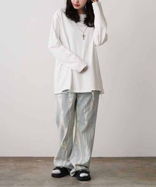 ROOPTOKYO(ループトウキョウ)の「Washed Flared Denim Pants / ウォッシュ加工 フレアデニムパンツ ブリーチ加工(デニムパンツ・メンズ・ブルー/イエロー/ブラック/ライトブルー・M/L)」の8枚目の写真