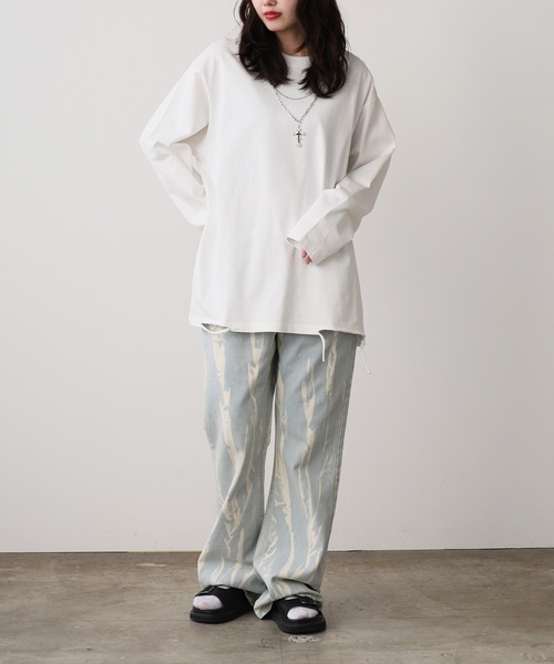 ROOPTOKYO(ループトウキョウ)の「Washed Flared Denim Pants / ウォッシュ加工 フレアデニムパンツ ブリーチ加工(デニムパンツ・メンズ・ブルー/イエロー/ブラック/ライトブルー・M/L)」の9枚目の写真