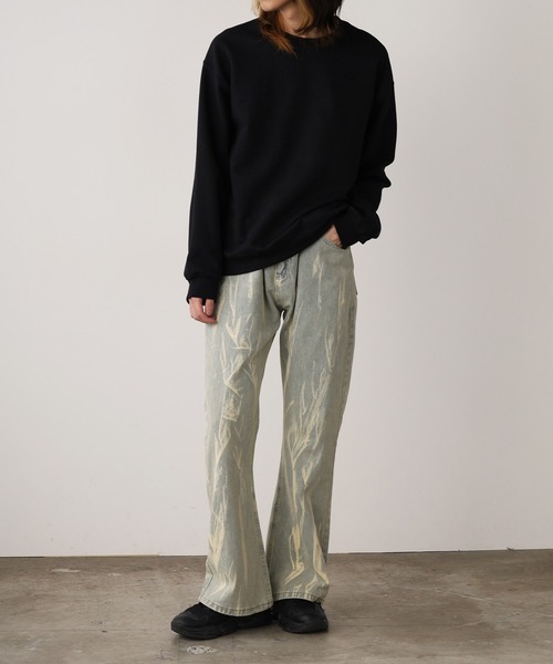 ROOPTOKYO(ループトウキョウ)の「Washed Flared Denim Pants / ウォッシュ加工 フレアデニムパンツ ブリーチ加工(デニムパンツ・メンズ・ブルー/イエロー/ブラック/ライトブルー・M/L)」の20枚目の写真