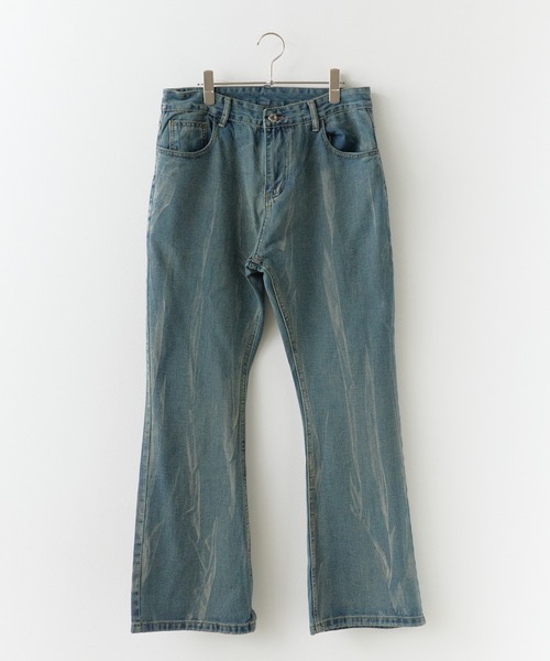 ROOPTOKYO(ループトウキョウ)の「Washed Flared Denim Pants / ウォッシュ加工 フレアデニムパンツ ブリーチ加工(デニムパンツ・メンズ・ブルー/イエロー/ブラック/ライトブルー・M/L)」の10枚目の写真