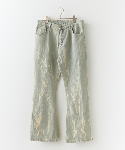 ROOPTOKYO(ループトウキョウ)の「Washed Flared Denim Pants / ウォッシュ加工 フレアデニムパンツ ブリーチ加工(デニムパンツ・メンズ・ブルー/イエロー/ブラック/ライトブルー・M/L)」の15枚目の写真