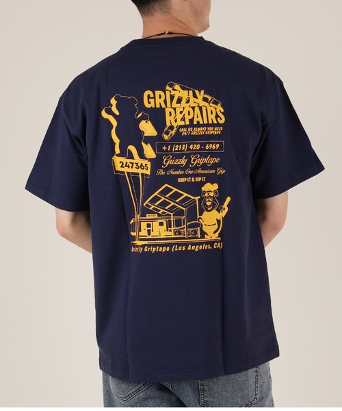 GRIZZLY（グリズリー）の「【ムラサキスポーツ限定】GRIZZLY/グリズリー 半袖Tシャツ バックプリント G25SS1406（Tシャツ/カットソー・メンズ・ブラック/ホワイト/ネイビー・M/L/XL）」の3枚目の写真