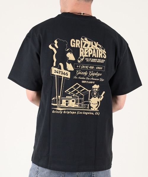 GRIZZLY（グリズリー）の「【ムラサキスポーツ限定】GRIZZLY/グリズリー 半袖Tシャツ バックプリント G25SS1406（Tシャツ/カットソー・メンズ・ブラック/ホワイト/ネイビー・M/L/XL）」の2枚目の写真