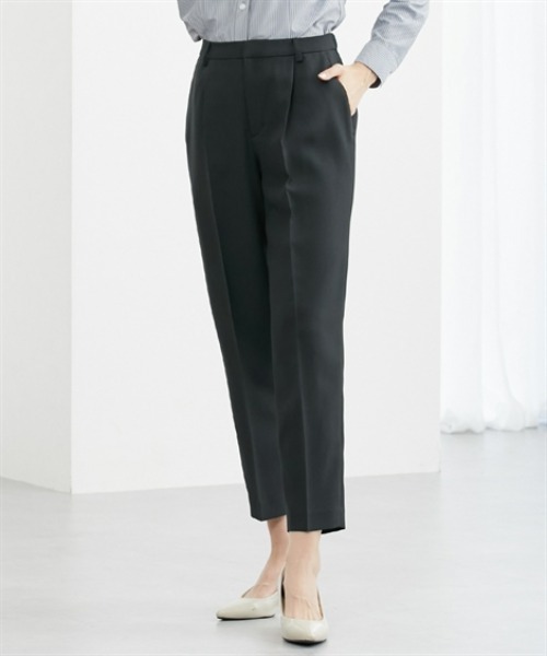 7days Life Styling(セブンデイズライフスタイリング)の「9分丈テーパードパンツ(スラックス・レディース・ブラック・S/M/L/LL/3L)」の1枚目の写真