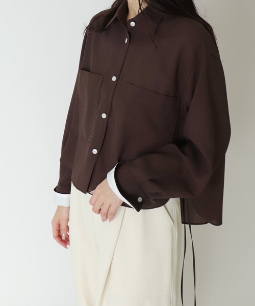 DRESSLAVE(ドレスレイブ)の「B7 / dry vintage side string blouse(ドライヴィンテージサイドストリングブラウス)(シャツ/ブラウス・レディース・ベージュ/ブラウン・38)」の3枚目の写真