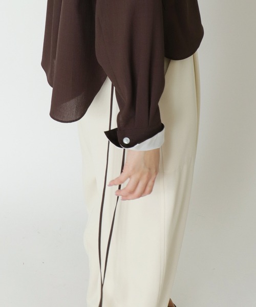 DRESSLAVE(ドレスレイブ)の「B7 / dry vintage side string blouse(ドライヴィンテージサイドストリングブラウス)(シャツ/ブラウス・レディース・ベージュ/ブラウン・38)」の7枚目の写真