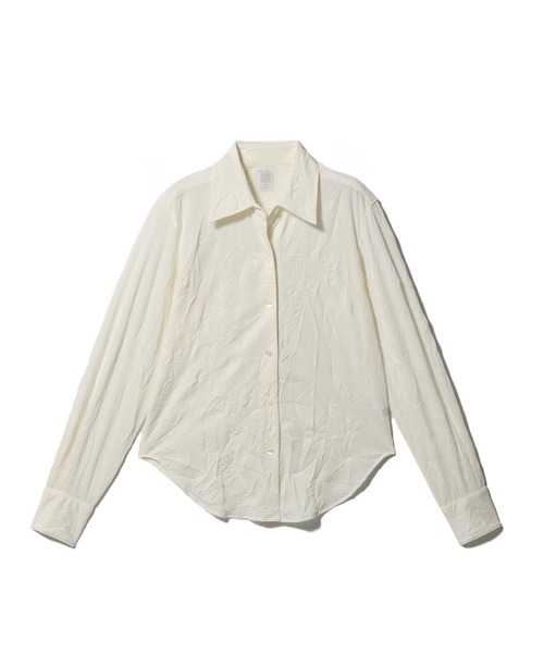 ESTNATION(エストネーション)の「GOOD PEOPLE GOOD STITCHING GOOD PRODUCT for ESTNATION / ワッシャー シャツ(シャツ/ブラウス・レディース・ブラック/ホワイト・FREE)」の2枚目の写真