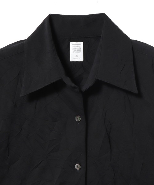 ESTNATION(エストネーション)の「GOOD PEOPLE GOOD STITCHING GOOD PRODUCT for ESTNATION / ワッシャー シャツ(シャツ/ブラウス・レディース・ブラック/ホワイト・FREE)」の4枚目の写真