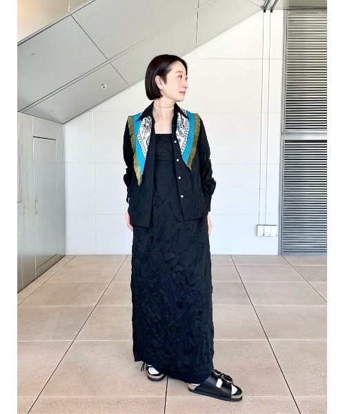 ESTNATION(エストネーション)の「GOOD PEOPLE GOOD STITCHING GOOD PRODUCT for ESTNATION / ワッシャー シャツ(シャツ/ブラウス・レディース・ブラック/ホワイト・FREE)」の7枚目の写真