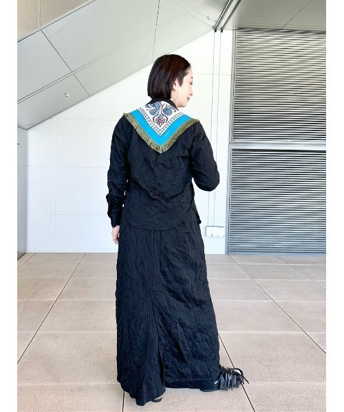 ESTNATION(エストネーション)の「GOOD PEOPLE GOOD STITCHING GOOD PRODUCT for ESTNATION / ワッシャー シャツ(シャツ/ブラウス・レディース・ブラック/ホワイト・FREE)」の9枚目の写真