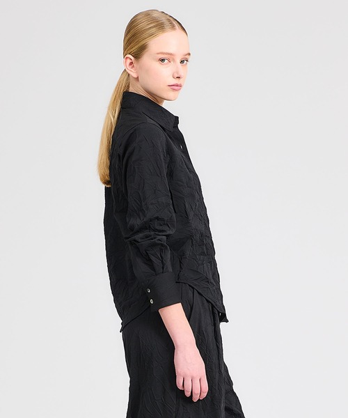 ESTNATION(エストネーション)の「GOOD PEOPLE GOOD STITCHING GOOD PRODUCT for ESTNATION / ワッシャー シャツ(シャツ/ブラウス・レディース・ブラック/ホワイト・FREE)」の10枚目の写真
