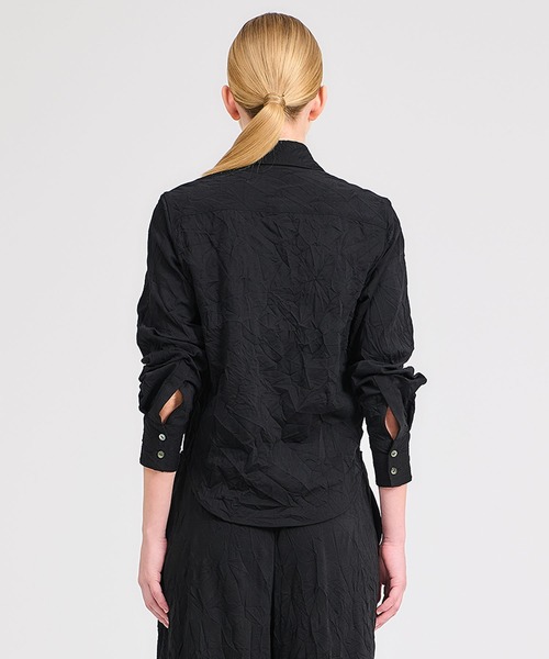 ESTNATION(エストネーション)の「GOOD PEOPLE GOOD STITCHING GOOD PRODUCT for ESTNATION / ワッシャー シャツ(シャツ/ブラウス・レディース・ブラック/ホワイト・FREE)」の11枚目の写真