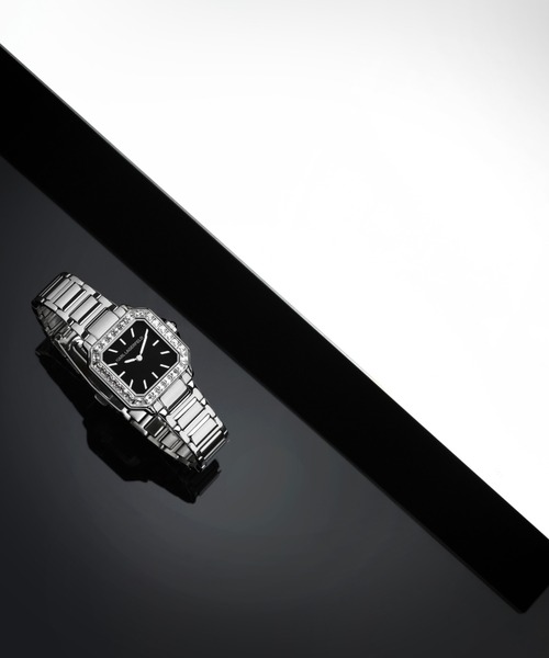 KARL LAGERFELD(カールラガーフェルド)の「「KARL LAGERFELD/カール・ラガーフェルド」スクエア クラシック -クリスタル ダイヤル シルバー ブレスレット(アナログ腕時計・レディース・シルバー×ブラック/ブラック/シルバー×キュービック・FREE)」の21枚目の写真