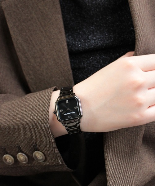 KARL LAGERFELD(カールラガーフェルド)の「「KARL LAGERFELD/カール・ラガーフェルド」スクエア クラシック -クリスタル ダイヤル シルバー ブレスレット(アナログ腕時計・レディース・シルバー×ブラック/ブラック/シルバー×キュービック・FREE)」の17枚目の写真