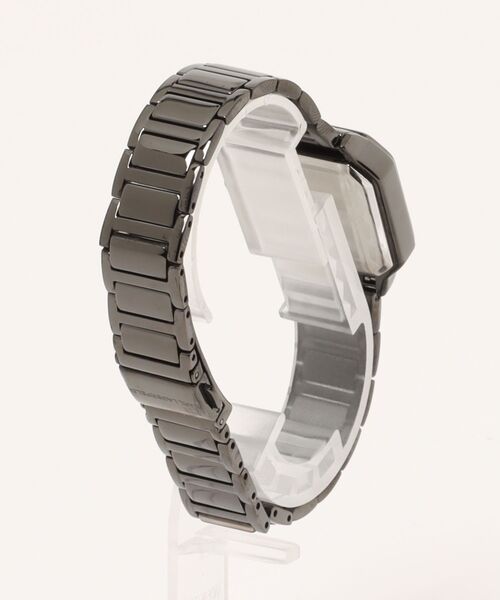 KARL LAGERFELD(カールラガーフェルド)の「「KARL LAGERFELD/カール・ラガーフェルド」スクエア クラシック -クリスタル ダイヤル シルバー ブレスレット(アナログ腕時計・レディース・シルバー×ブラック/ブラック/シルバー×キュービック・FREE)」の4枚目の写真