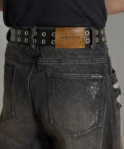 ANDER HUNK(アンダーハンク)の「Damege Chemical Wash Denim/ダメージケミカルウォッシュデニム(デニムパンツ・メンズ・インディゴブルー/ブラック・LARGE/MEDIUM/SMALL)」の8枚目の写真
