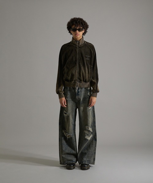 ANDER HUNK(アンダーハンク)の「Damege Chemical Wash Denim/ダメージケミカルウォッシュデニム(デニムパンツ・メンズ・インディゴブルー/ブラック・LARGE/MEDIUM/SMALL)」の7枚目の写真