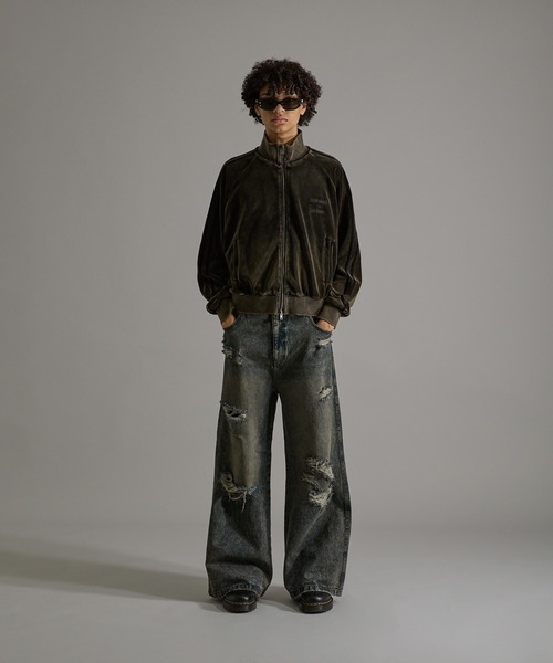 ANDER HUNK(アンダーハンク)の「Damege Chemical Wash Denim/ダメージケミカルウォッシュデニム(デニムパンツ・メンズ・インディゴブルー/ブラック・LARGE/MEDIUM/SMALL)」の6枚目の写真