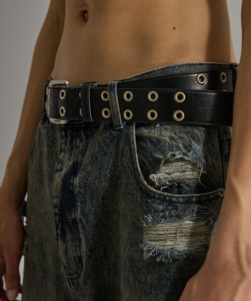 ANDER HUNK(アンダーハンク)の「Damege Chemical Wash Denim/ダメージケミカルウォッシュデニム(デニムパンツ・メンズ・インディゴブルー/ブラック・LARGE/MEDIUM/SMALL)」の12枚目の写真