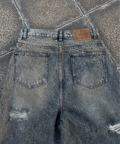 ANDER HUNK(アンダーハンク)の「Damege Chemical Wash Denim/ダメージケミカルウォッシュデニム(デニムパンツ・メンズ・インディゴブルー/ブラック・LARGE/MEDIUM/SMALL)」の22枚目の写真