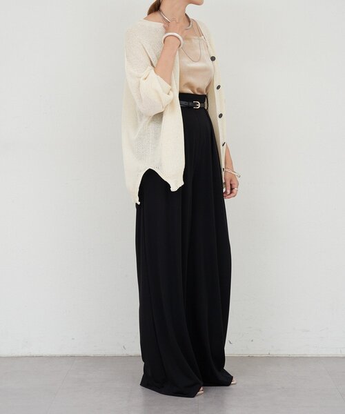 SHENERY（シーナリー）の「《新色追加》《救世主カーデ》ぺーパーヤーンニットカーディガン（カーディガン/ボレロ・レディース・ベージュ/アイボリー/ブラック/チャコールグレー・FREE）」の20枚目の写真