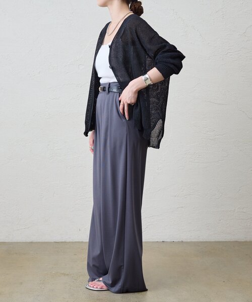 SHENERY（シーナリー）の「《新色追加》《救世主カーデ》ぺーパーヤーンニットカーディガン（カーディガン/ボレロ・レディース・ベージュ/アイボリー/ブラック/チャコールグレー・FREE）」の10枚目の写真