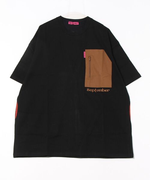 September(セプテンバー)の「/SEPTEMBER(セプテンバー)/pocket bigtee(Tシャツ/カットソー・レディース・グリーン/ブラック/ホワイト・MEDIUM/SMALL)」の3枚目の写真