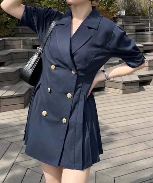 AJE.  アシンメトリー ミニワンピース プリーツ入【関税なし】 楽天市場】Tシャツ ワンピース レディース アシンメトリー 料