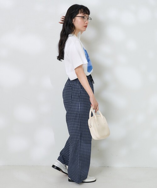 FREAK'S STORE（フリークスストア）の「チェックイージーパンツ <セットアップ対応＞（その他パンツ・レディース・ネイビー/ブラック/オフホワイト・ﾌﾘ-）」の13枚目の写真