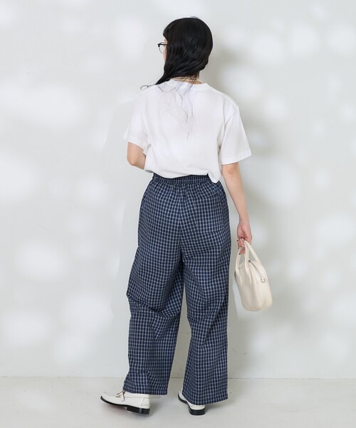 FREAK'S STORE（フリークスストア）の「チェックイージーパンツ <セットアップ対応＞（その他パンツ・レディース・ネイビー/ブラック/オフホワイト・ﾌﾘ-）」の14枚目の写真