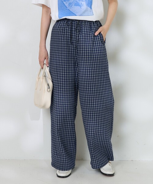 FREAK'S STORE（フリークスストア）の「チェックイージーパンツ <セットアップ対応＞（その他パンツ・レディース・ネイビー/ブラック/オフホワイト・ﾌﾘ-）」の15枚目の写真