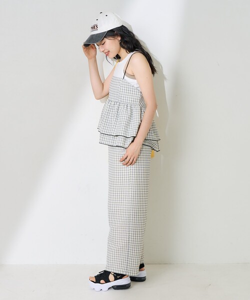 FREAK'S STORE（フリークスストア）の「チェックイージーパンツ <セットアップ対応＞（その他パンツ・レディース・ネイビー/ブラック/オフホワイト・ﾌﾘ-）」の20枚目の写真