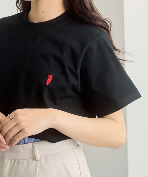 SETUP7（セットアップセブン）の「【WESTERN POLO TEXAS】別注ワッペン半袖Tシャツ（Tシャツ/カットソー・レディース・ブラック/グレー/ホワイト・XL/L/M/S）」の2枚目の写真
