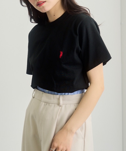 SETUP7（セットアップセブン）の「【WESTERN POLO TEXAS】別注ワッペン半袖Tシャツ（Tシャツ/カットソー・レディース・ブラック/グレー/ホワイト・XL/L/M/S）」の16枚目の写真