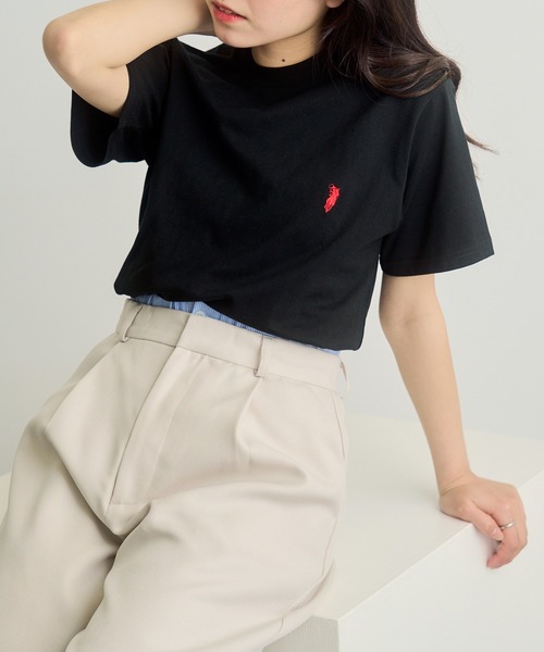 SETUP7（セットアップセブン）の「【WESTERN POLO TEXAS】別注ワッペン半袖Tシャツ（Tシャツ/カットソー・レディース・ブラック/グレー/ホワイト・XL/L/M/S）」の8枚目の写真