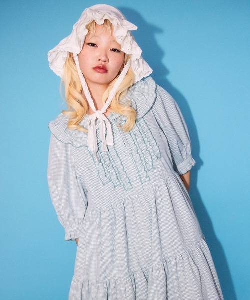 Candy Stripper（キャンディストリッパー）の「SHIRLEY FRILL ドレス（ワンピース・レディース・ピンク/グリーン系その他/ブラック・FREE）」の20枚目の写真