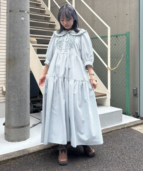 Candy Stripper（キャンディストリッパー）の「SHIRLEY FRILL ドレス（ワンピース・レディース・ピンク/グリーン系その他/ブラック・FREE）」の8枚目の写真