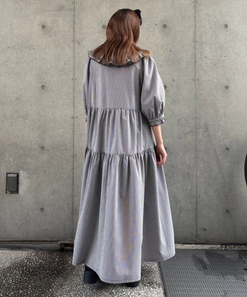 Candy Stripper（キャンディストリッパー）の「SHIRLEY FRILL ドレス（ワンピース・レディース・ピンク/グリーン系その他/ブラック・FREE）」の6枚目の写真