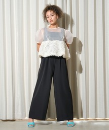 【ANDRESD】swell peplum set up pants dress［スウェルペプラムセットアップドレス］