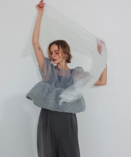 DONOBAN（ドノバン）の「【ANDRESD】swell peplum set up pants dress［スウェルペプラムセットアップドレス］（ワンピース・レディース・ベージュ×ブラック/ベージュ系/ブラック/グレー・M/S/L）」の13枚目の写真