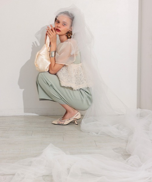 セール】【ANDRESD】swell peplum set up pants dress［スウェル