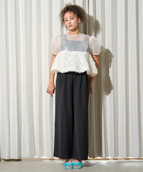 【Sサイズ】ANDRESD/スウェルペプラムセットアップパンツドレス スウェルぺプラムセットアップパンツドレス / swell peplum set