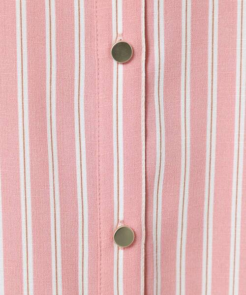 ITS'DEMO（イッツデモ）の「【UVケア／吸水速乾／洗濯機OK／冷感】麻調合繊前開きワンピース＜ラク服シリーズ＞（ワンピース・レディース・レッド系/ピンク系その他/ブルー/ネイビー・00）」の22枚目の写真