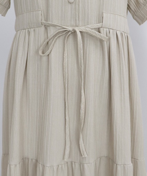 BLUEEAST(ブルーイースト)の「ハートネックティアード半袖ワンピース(ワンピース・レディース・ブラック/ベージュ/ネイビー/サックスブルー・SHORT/LONG)」の17枚目の写真