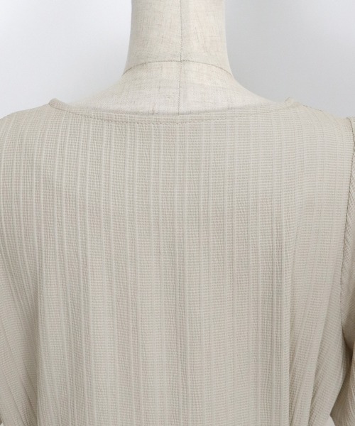 BLUEEAST(ブルーイースト)の「ハートネックティアード半袖ワンピース(ワンピース・レディース・ブラック/ベージュ/ネイビー/サックスブルー・SHORT/LONG)」の18枚目の写真