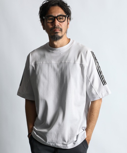 The DUFFER of ST.GEORGE(ザダファーオブセントジョージ)の「〔BLACK LABEL〕QUICK DRY DOLMAN S/S TEE:速乾 ドルマンスリーブTシャツ(Tシャツ/カットソー・メンズ・ホワイト/ブラック・SMALL/MEDIUM/LARGE/X-LARGE)」の3枚目の写真
