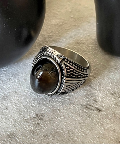 ブラックストーン クラシックリング 925 ブラックストーンリング [cr530] | お洒落なレディースアイテム