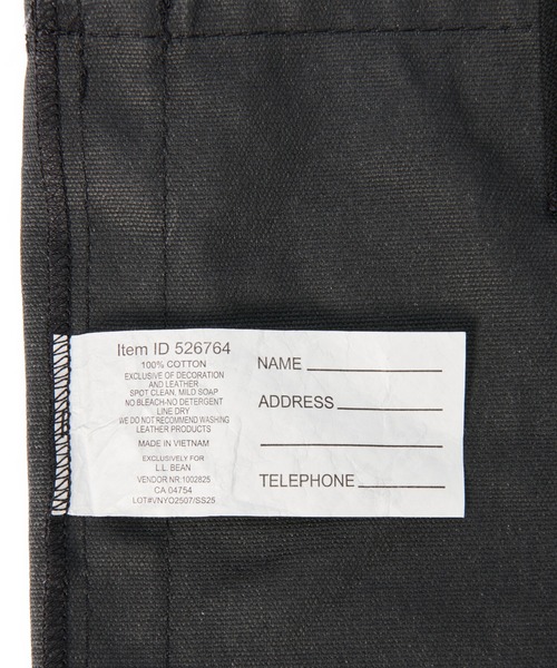 L.L.Bean(エルエルビーン)の「【L.L.Bean/エル・エル・ビーン】 record tote bag for bonjor records exclusive "Black"(トートバッグ・メンズ・ブラック・FREE)」の12枚目の写真