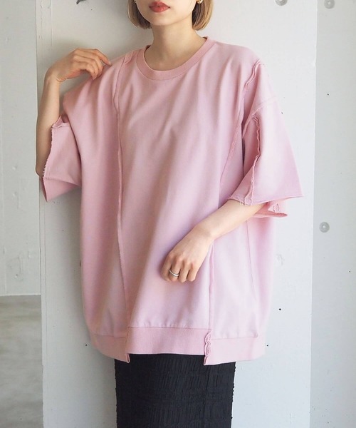 セール】【ZOZO限定カラーあり】リメイク風BIGプルオーバー（Tシャツ