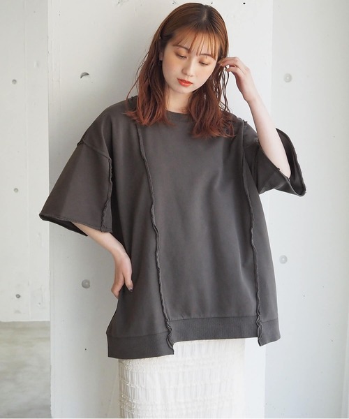 セール】【ZOZO限定カラーあり】リメイク風BIGプルオーバー（Tシャツ